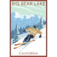 thumbnail image 2 of Art.com Big Bear Lake - California - Downhill Skier Stretched Canvas Print Wall Art by Lantern Press, 16" x 24", 2 of 4