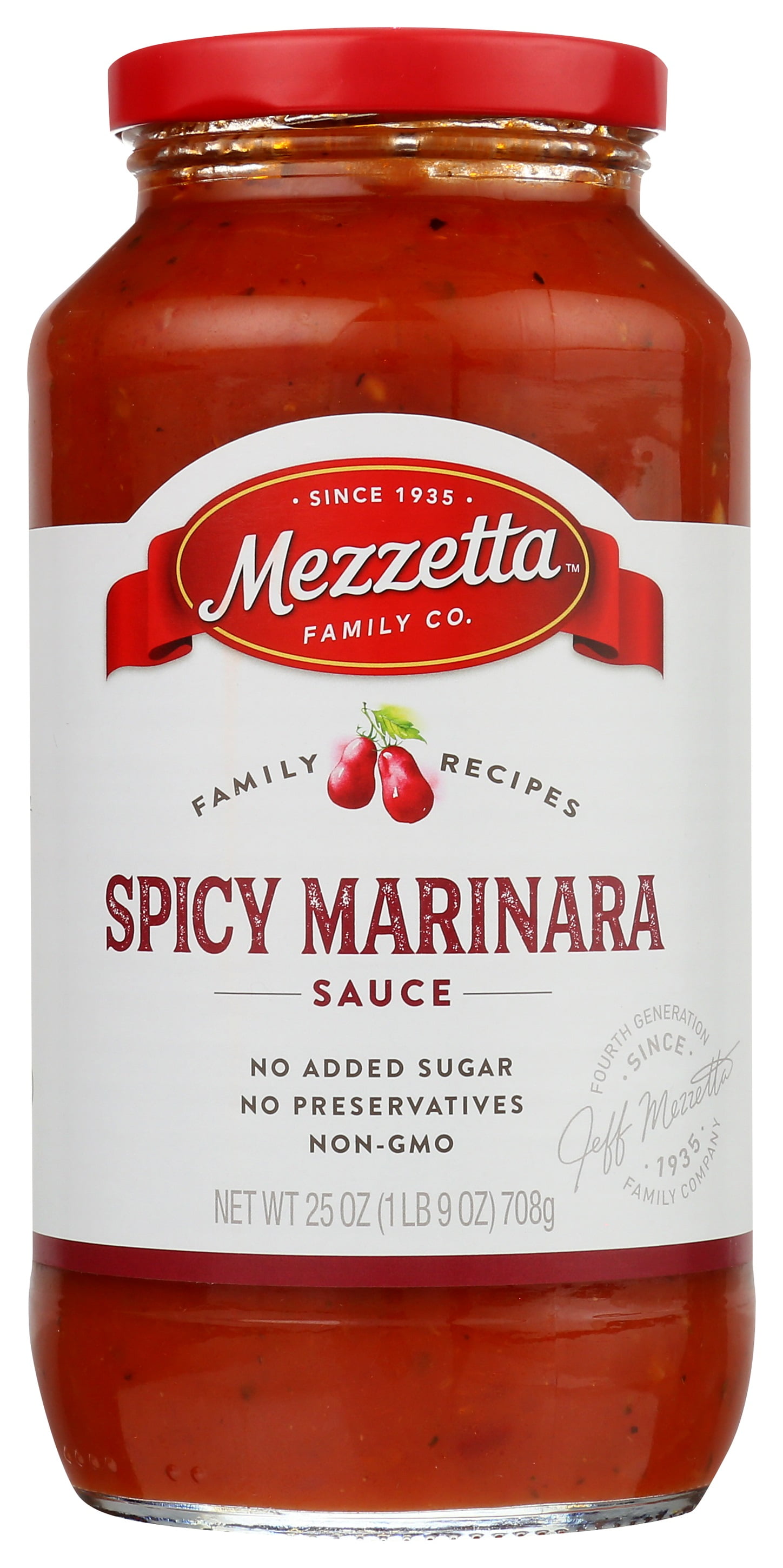 Mezzetta Spicy Marinara Sauce, 25 Oz (Pack of 6)
