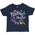 thumbnail image 3 of Inktastic Thankful and Blessed Inspirational Saying with Flowers Boys or Girls Toddler T-Shirt, 3 of 5