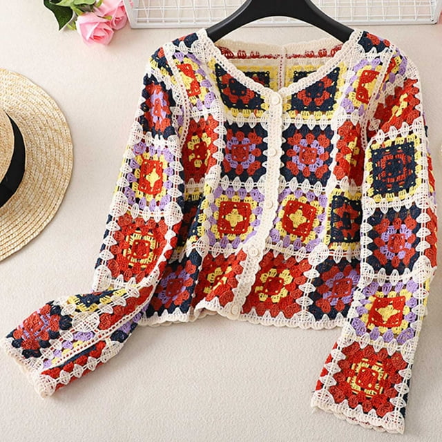 WRKEKC Women's Lightweight Cardigan Open Front Long Sleeve Loose Fit Knit Cover Up for Spring and Fall Versatile Layering Red Free Size