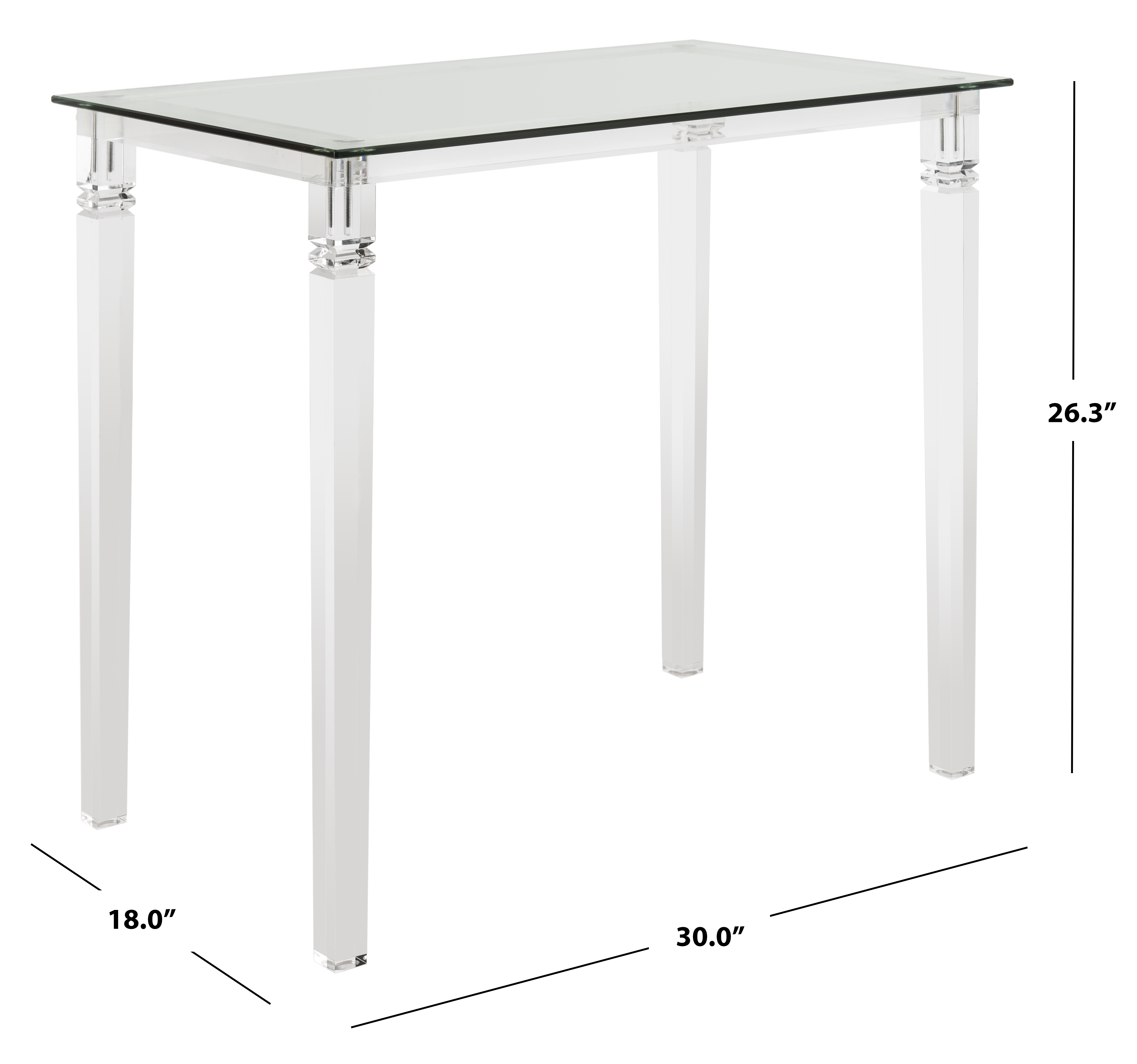Safavieh Couture Amelie Modern Glam Acrylic Side Table Walmart Com Walmart Com