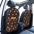 thumbnail image 2 of Goofa Red Rose Skull Pattern Car Back Seat Protector for Kids (2 Pack) ,Anti-kick Storage Mat for Car Seats,Shields from Footprints, 2 of 6