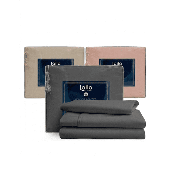 Combo Kit 3 Juego sde Sabanas Queen: Rosa, Gris Oxford, Beige