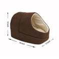 thumbnail image 4 of GOOPAWS Covered Cat & Dog Bed, Coffee, 4 of 7