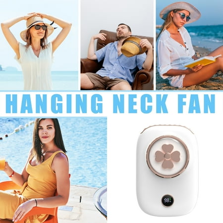 

Naughtyhood Neck Fan Leafless Hanging Fan Portable USB Charging Fan Outdoor Lazy Hanging Waist Neck Mini Fan Clearance
