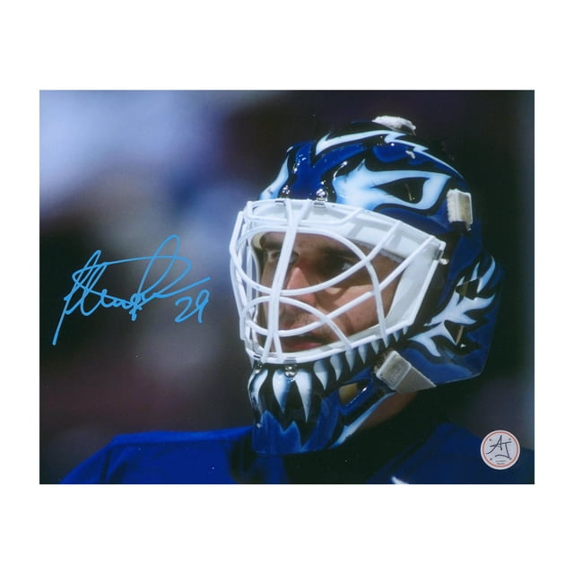 Felix Potvin Masque de Hockey de Toronto Signé Gros Plan Photo 8x10