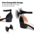 thumbnail image 2 of DREAM PAIRS Girls Sandals Low Heel Dress Pump Ankle Strap Interchangeable Bow Flower Wedding Party Shoes for Little Kid/Big Kid, 2 of 6