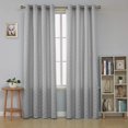 thumbnail image 2 of Deconovo Cortinas opacas en gris y plata, 132 x 243 cm, con aislamiento térmico, 2 of 7