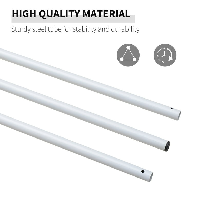 Outsunny Sun Sail Shade Canopy Installation Pole Pipe Kit