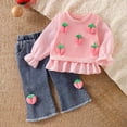 thumbnail image 2 of Leey-World Baby Girl Clothes Toddler Fall Winter Outfits Infant Clothing Set 6 9 12 18 24 Months 2T 3T Sweatshirt Jean Set Toddler Girls Casual Daily Wear, 2 of 9