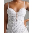 thumbnail image 4 of Minivestido BELLA BARNETT blanco con tirantes finos y espalda para mujer, 4 of 4