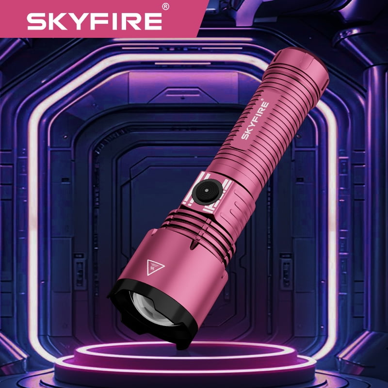 SKYFIRE LED pocket rechargeable flashlight, mini flashlight, 1000 lumens, four lighting modes, high-lumen ultra-bright outdoor flashlight, suitable for outdoor activities, farm work, cycling