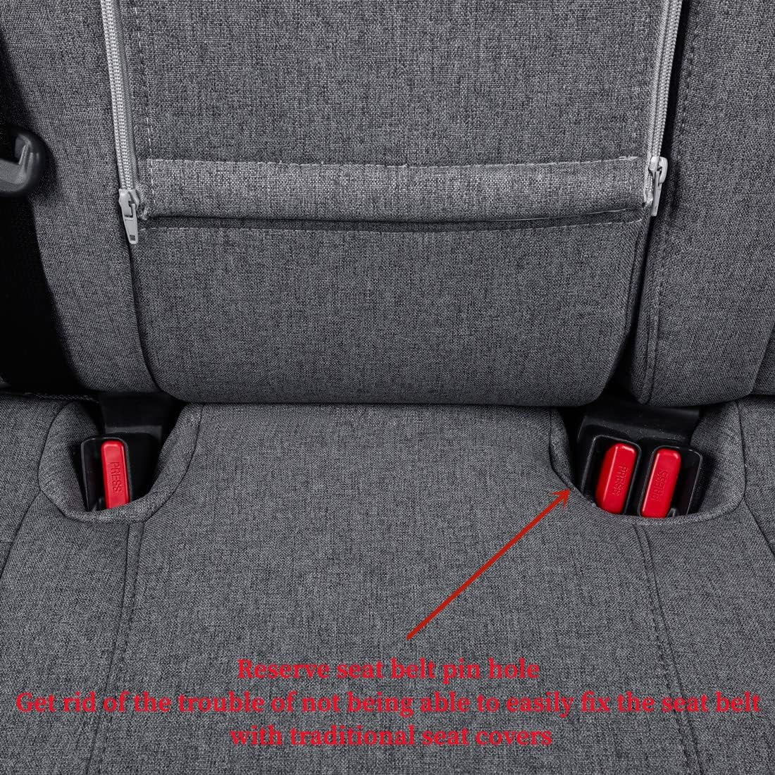 Coverdream Custom Fit Corolla Seat Covers for Toyota L,LE,LE Eco Plus,LE Plus 2014-2019 Breathable Auto Seat Covers(Gray,Full Set)