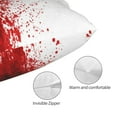 thumbnail image 3 of Hidden Zipper Pillowcases Red Splatter Pattern Lumbar Pillow Case Decorative Pillow Cases Bed Cushion Covers 14"x20", 3 of 7
