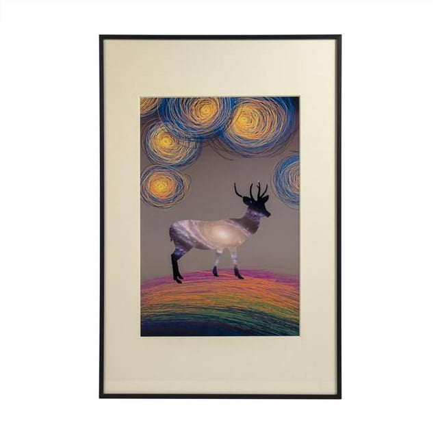 Zentique ZEN-29158-1B Silhouette d'Art de Cerf Imprimé