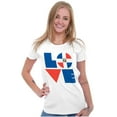 thumbnail image 4 of Domical Republic Flag DR Pride Love Womens Slim Fit Graphic Tee Brisco Brands M, 4 of 5