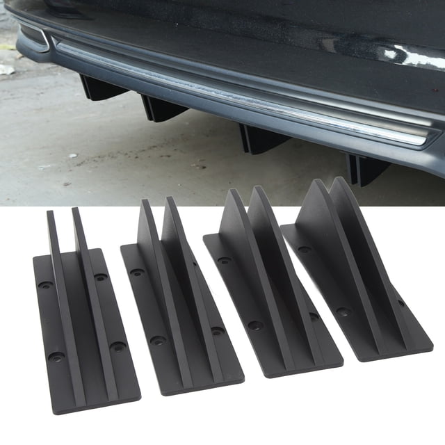 Rear 4PCS Car Rear Lower Spoiler Sporty Universal Rear Bumper Chassis Diffuser Lip Wing Splitter For 1 Series E90 E91