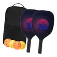 thumbnail image 4 of LOVIVER Portable Set Rackets Storage Bag with 4 Balls Comfort Grip Wood Lightweight for 2 Racquet Set, 4 of 8