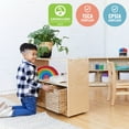 thumbnail image 5 of ECR4Kids 2-Shelf Mobile Double-Sided Storage Cabinet, Classroom Furniture, Natural, 5 of 9