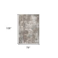 thumbnail image 3 of HomeRoots 531710 6 x 9 ft. Brown Abstract Power Loom Rectangle Area Rug, 3 of 5