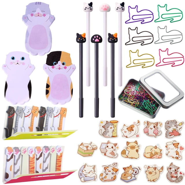Set de papelería Outus Cat Office Supplies para amantes de los gatos