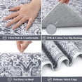 thumbnail image 4 of Boho Kitchen Rug Sets 3 Pieces, Washable Kitchen Mats for Floor, Non Slip Soft Vintage Kitchen Area Rug Floor Mat for Kitchen, Laundry Room and Hallway (Grey, 20''x32''+20''x47''+20''x59''), 4 of 6