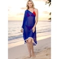 thumbnail image 3 of HAPPY BAY Women's Beachwear Swimsuit Coverups for Women Summer Swim Beach Dress Cover ups for Swimwear Women Loose Wear Bathing Suit Cover-up 1X-2X Blue, Solid, 3 of 5