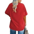 thumbnail image 2 of Ptaesos Women's Plus Size V Neck T Shirts Summer Half Sleeve Oversized Tees Casual Loose Fit Tunic Tops, 2 of 5