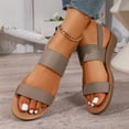 thumbnail image 6 of Bkhluea Women Double Strap Slingback Wedge Sandals Adjustable Buckle Comfortable Footwear For Beach Travel Daily Casual Outdoor Activities, 6 of 7