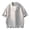 Gray, variant on Men's Fake Two-Piece Short Sleeve Golf Shirt, Solid Color Collared Pullover, Casual Fashion V-Neck Top for Daily Wear Gray M