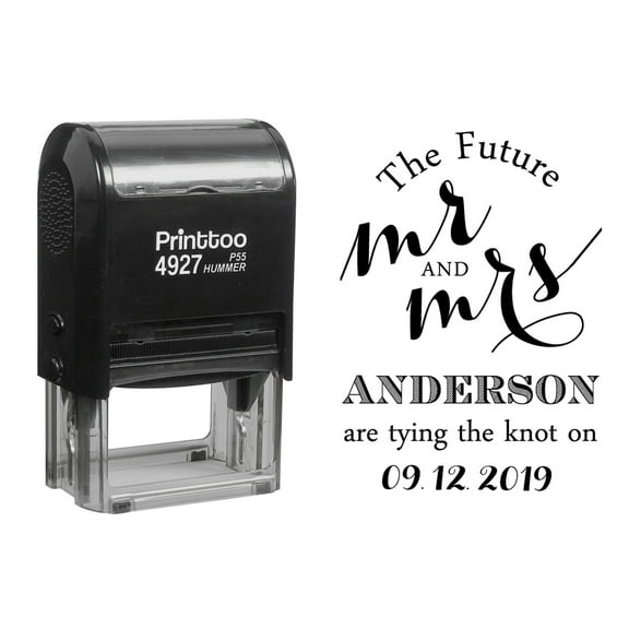 Printtoo Personalized Black Self Inking Address Stamp Custom Future Rubber Stamper-60 x 40 mm