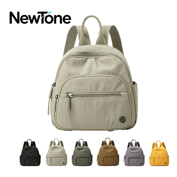 Nylon Mini Backpack for Women, 3 Ways to Wear Backpack/Shoulder Bag/Handbag, Water Resistant Lightweight Casual Daypack, Anti-Theft Small Travel Purse for Daily Commute Shopping Outings