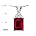 thumbnail image 3 of Star K � Emerald Cut 10x8 mm Created Ruby Pendant Necklace, 3 of 9