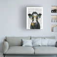 thumbnail image 3 of Fab Funky 'Cow and Flower Glasses Book Print' Canvas Art, 3 of 3