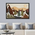 thumbnail image 3 of IDEA4WALL Framed Canvas Print Western Decor Snowy Mountain Range & Trees Wall Art Nature Wilderness Landscape Traditional Artwork Countryside for Living Room, Bedroom, Office - Black 24"x36", 3 of 5