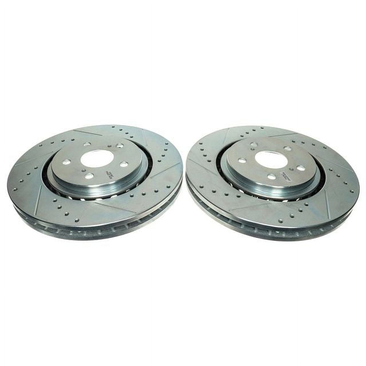 Power Stop Front Pair of Drilled and Slotted Brake Rotors JBR1797XPR