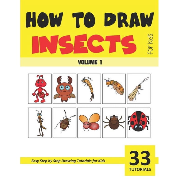 How to Draw Insects for Kids - Volume 1, (Paperback)