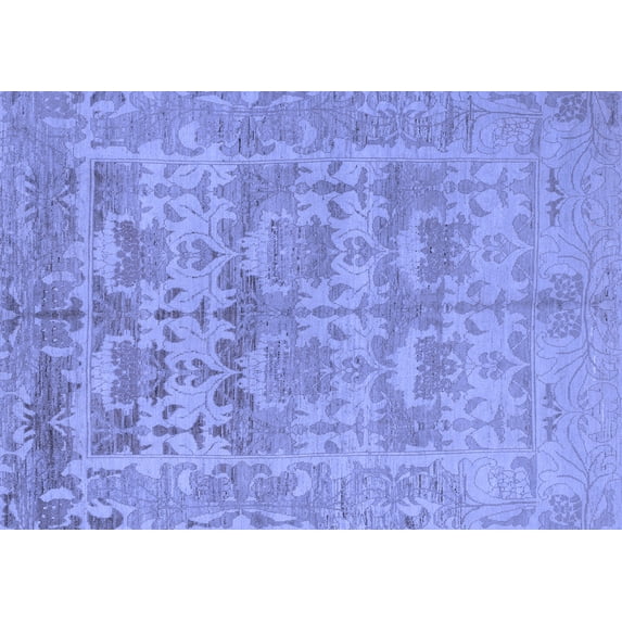 Ahgly Company Indoor Rectangle Oriental Blue Traditional Area Rugs, 4' x 6'