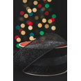 thumbnail image 4 of Celebrate It Black Glitter Wired Christmas Ribbon 2.5in x 80ft | Holiday Crafts  Decor, 4 of 4