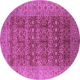 thumbnail image 1 of Ahgly Company Indoor Round Oriental Purple Industrial Area Rugs, 3' Round, 1 of 4