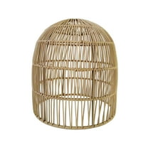Rattan Lamp Shade Decor Replacement Handmade Weaved Light Fixture Lamp Shade for Hanging Light, Floor Lamps Pendant Light, Bedroom Home Cafe 25cm x 26cm