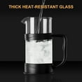 thumbnail image 6 of French Press Coffee/Tea Maker, Camping Mini Coffee/Tea Press of 304 Stainless Steel Filter and Heat Resistant Glass, Cold Brew Coffee Maker 16OZ for Travel& Home Gift(Black), 6 of 9