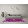 thumbnail image 3 of Ahgly Company Indoor Rectangle Medallion Purple Traditional Area Rugs, 7' x 9', 3 of 4