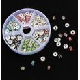 thumbnail image 2 of 180 pcs New crystal flat edge mixed color iron diamond ring bracelet diy jewelry accessories spacer bead wheel ring loose bead box, 2 of 4