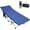 Blue-L 28", variant on Folding Camping Cot with Memory Foam Mattress, 800LBS Capming Cots for Adults, 28" Extra Wide Sleeping Cot with Carring Bag, Portable Folding Bed Cots for Capming, Hiking, Indoor Use - Beige