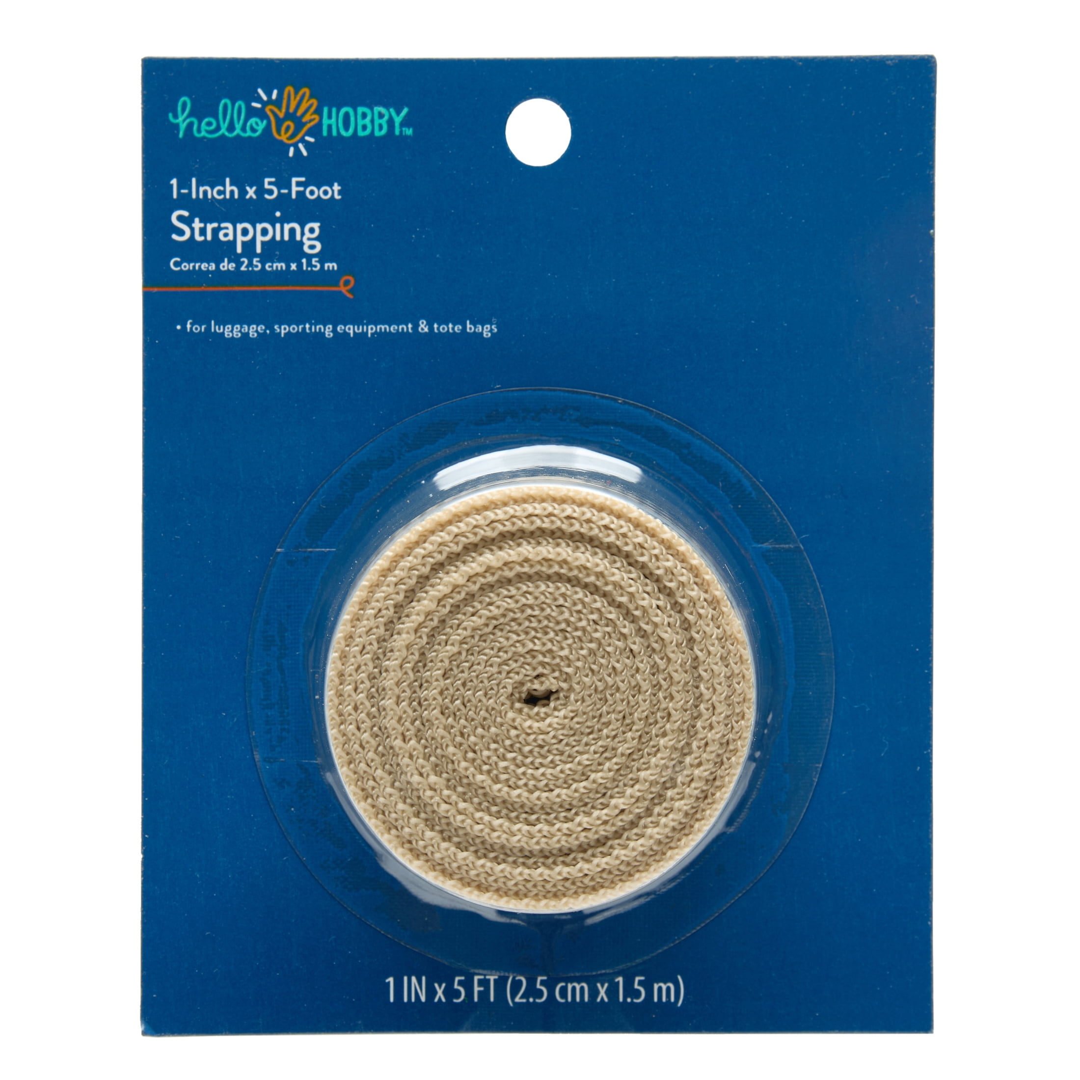 (4 pack) Hello Hobby 1" Belt/Strapping, Tan, 1 Count
