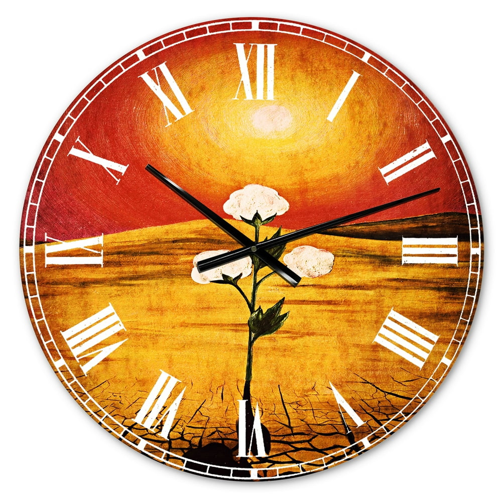 Designart 'Bright Sun in Flower' Traditional wall clock - Walmart.com ...