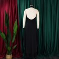 thumbnail image 6 of Women's 2 Piece Vacation Outfit Halter Crop Top and Tiered Ruffle Maxi Pants Set, 6 of 8