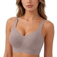 thumbnail image 2 of Jelly Bras for Women Push Up Padded Wireless Bralettes with Support and Lift Sexy Comfy Seamless Everyday Bra Watermelon Red XL, 2 of 7