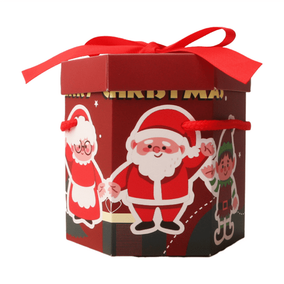 BinKFF Christmas Treat Boxes Candy Gingerbread House Mini Christmas Party Favor Box Small Paperboard Gift Container for Xmas Holiday Party Treat Cookie Goodie Snack Gift Packaging